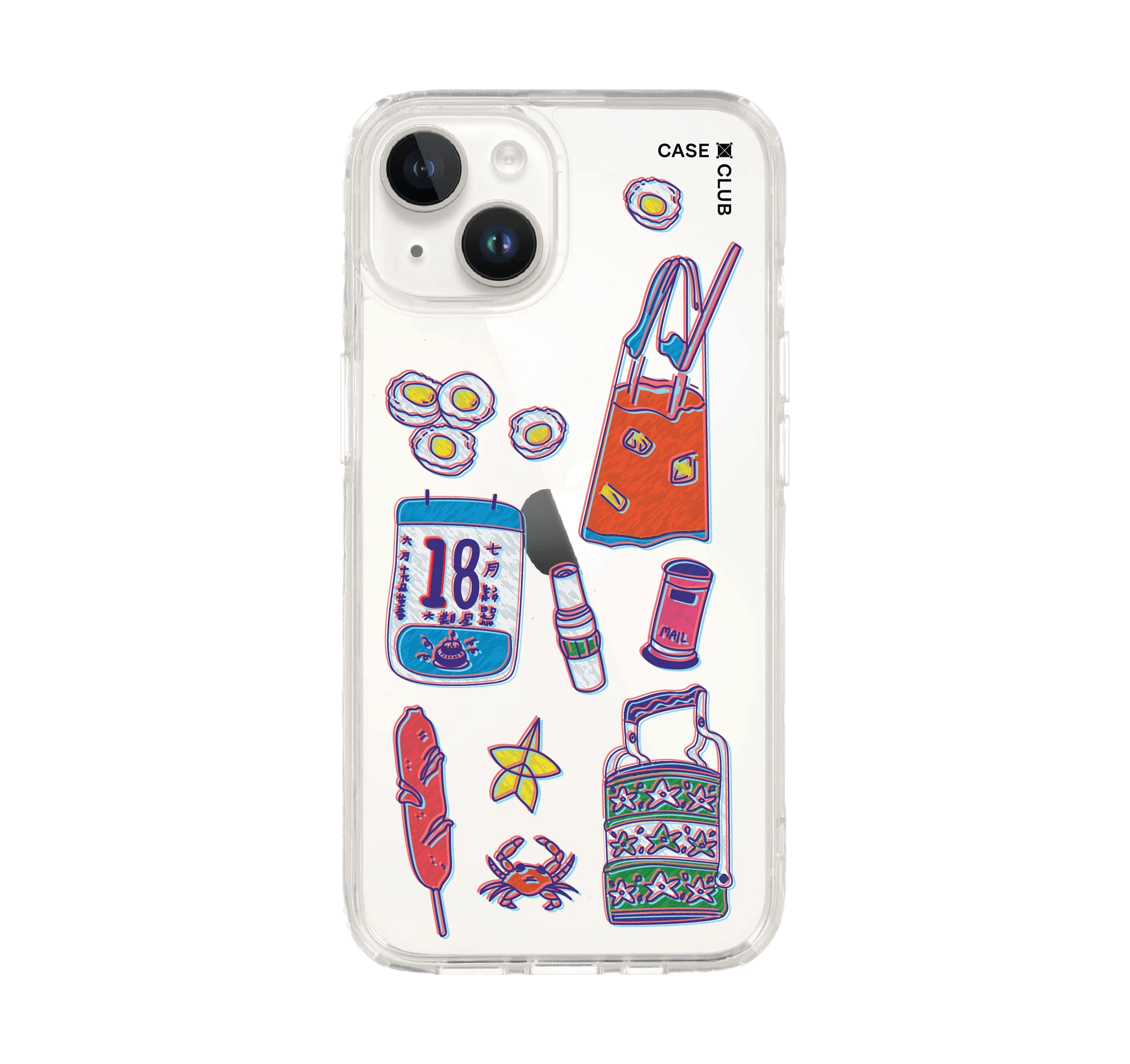 iphone 14 clear case thai signature sticker